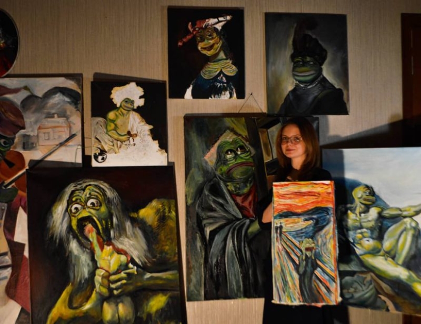 Michelangelo: an artist from St. Petersburg creates copies of world masterpieces with an Internet meme Michelangelo: an artist from St. Petersburg creates copies of world masterpieces with an Internet meme