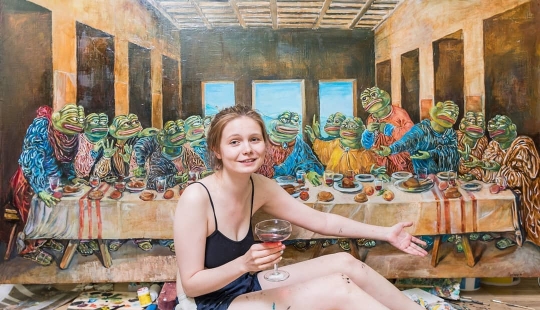 Michelangelo: an artist from St. Petersburg creates copies of world masterpieces with an Internet meme