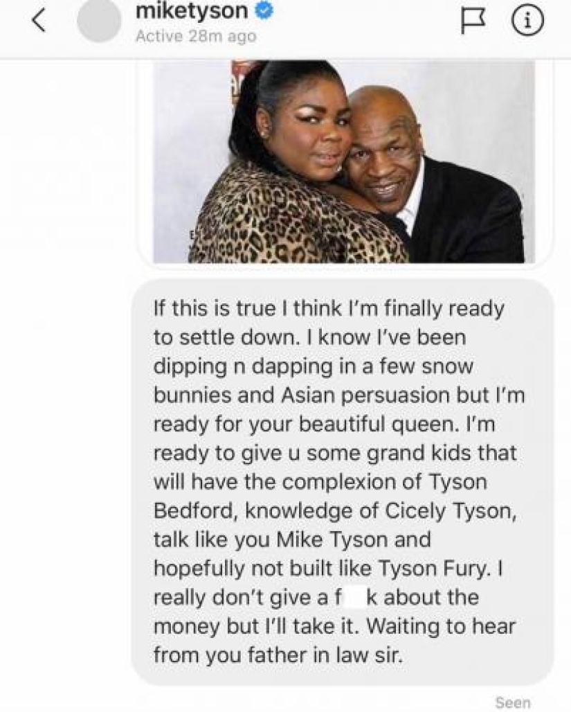 Mike Tyson se enfureció por unos 10 millones falsos por el que se casa con su hija