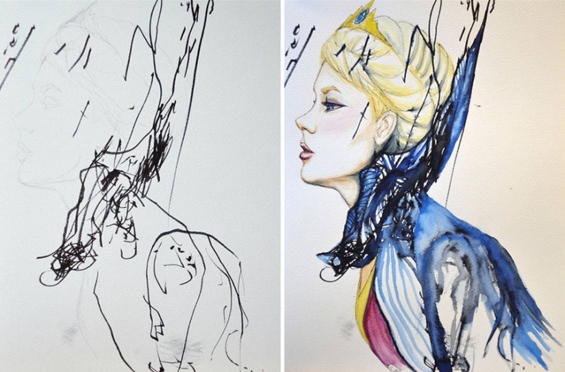 Mom creates masterpieces from the doodles of 3-year-old daughter