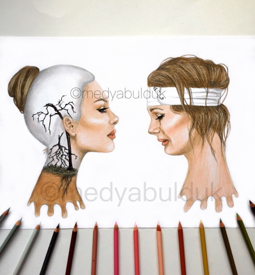 "Most of our problems are only in our minds": deep drawings that make you think