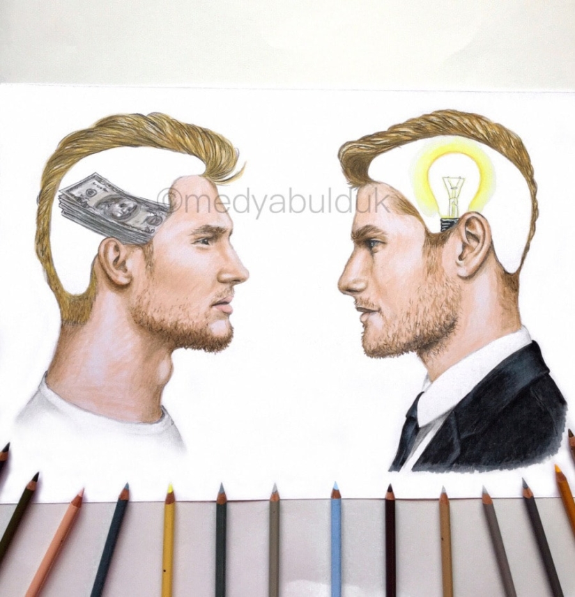 "Most of our problems are only in our minds": deep drawings that make you think