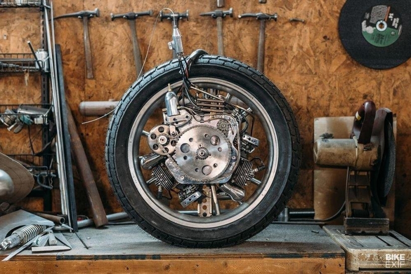 Motocicleta increíblemente hermosa: réplica del Killinger und Freund alemán en estilo Art Déco