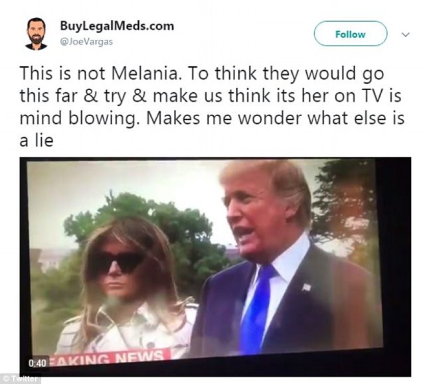 "Mírale la nariz y las gafas": Los internautas sospecharon que Melania Trump tiene un doble