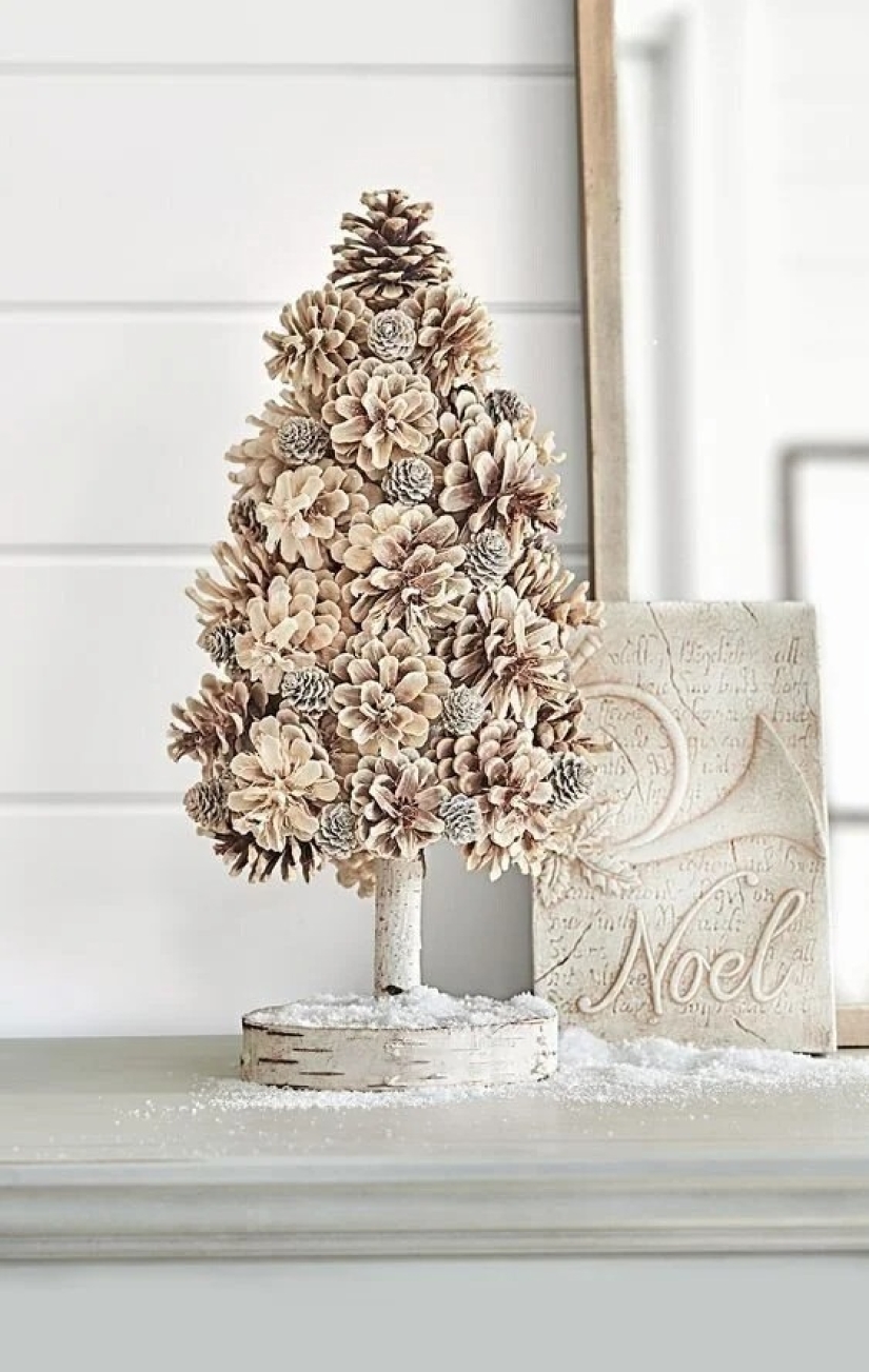 Más geniales ideas de decoraciones de Navidad de los conos y ramitas Más geniales ideas de decoraciones de Navidad de los conos y ramitas