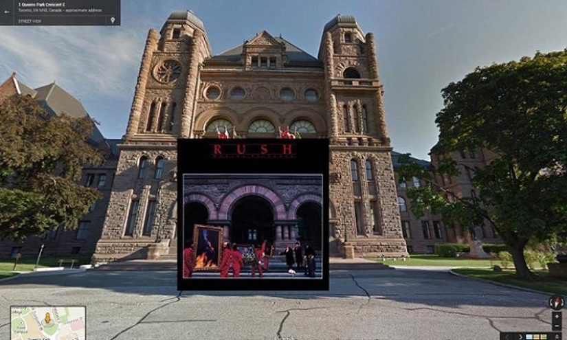 Music album Covers on Google Street View