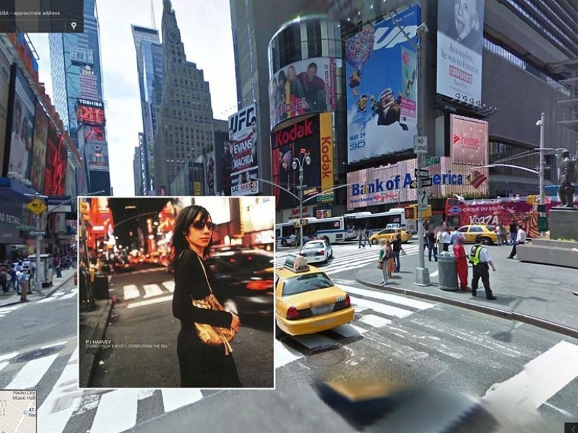 Music album Covers on Google Street View