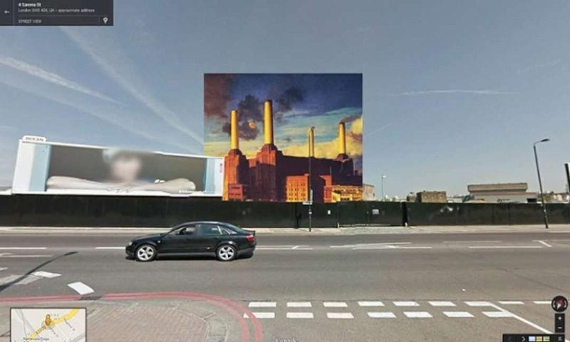 Music album Covers on Google Street View
