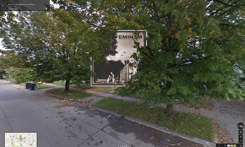 Music album Covers on Google Street View