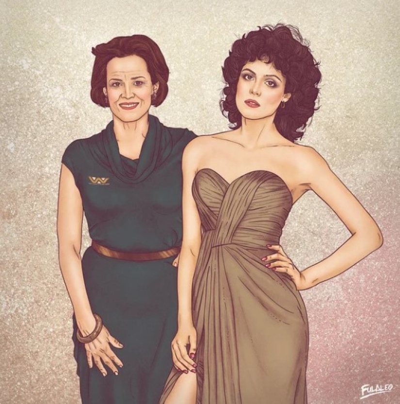 "My years are my wealth": celebrities in the company of themselves in their youth on illustrations by a Colombian artist