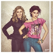 "My years are my wealth": celebrities in the company of themselves in their youth on illustrations by a Colombian artist