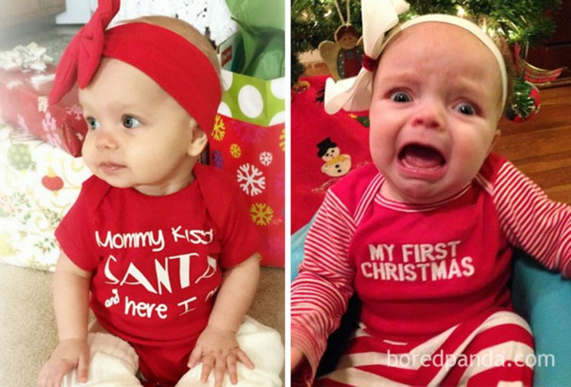 New Year's photo shoot with a child - expectation and reality