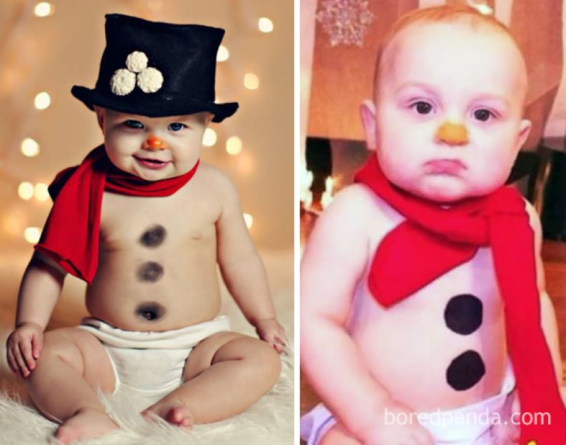 New Year's photo shoot with a child - expectation and reality