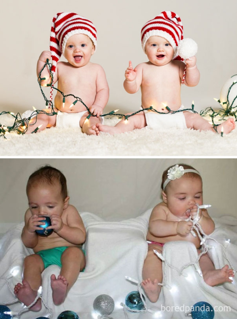 New Year's photo shoot with a child - expectation and reality
