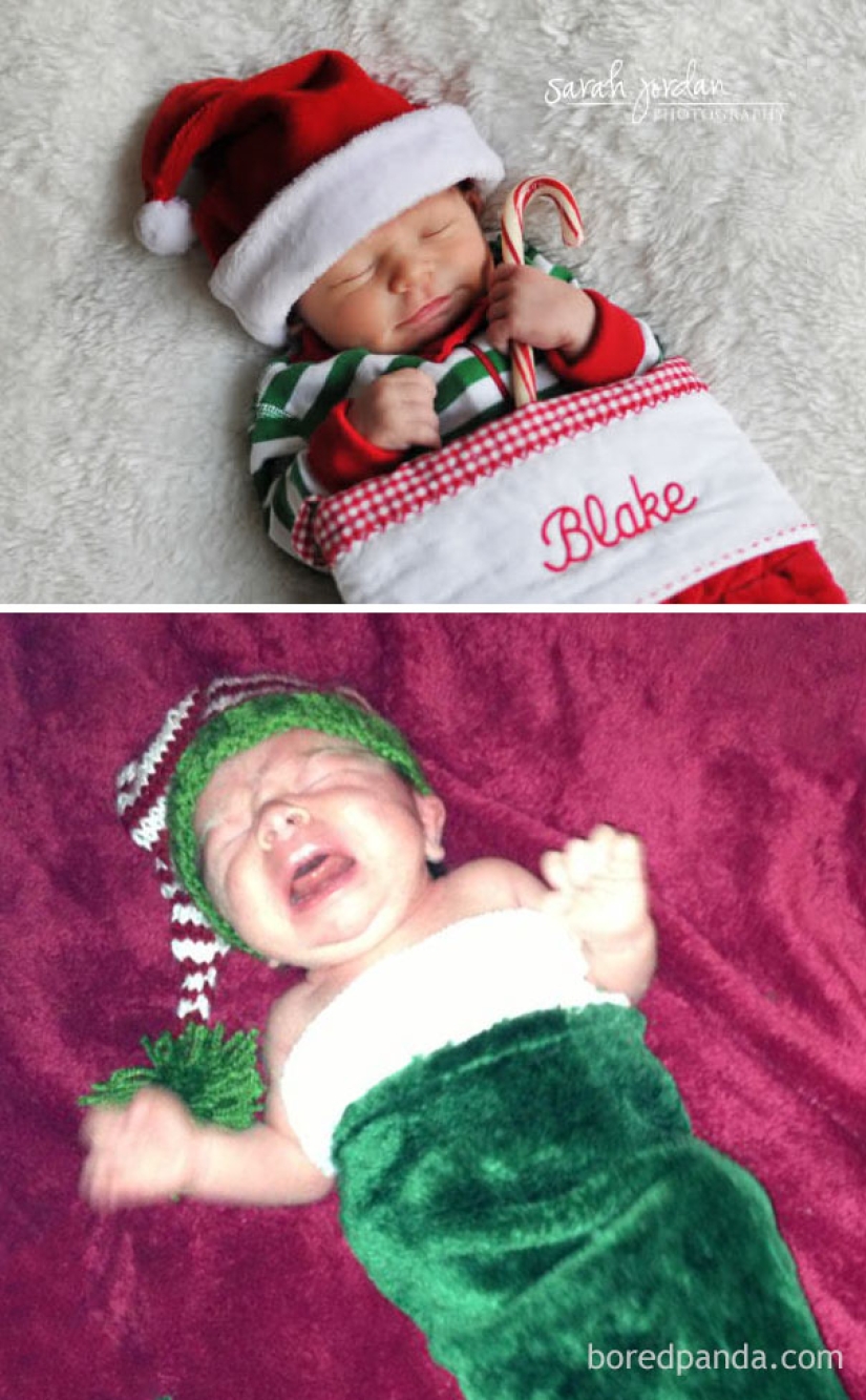 New Year's photo shoot with a child - expectation and reality