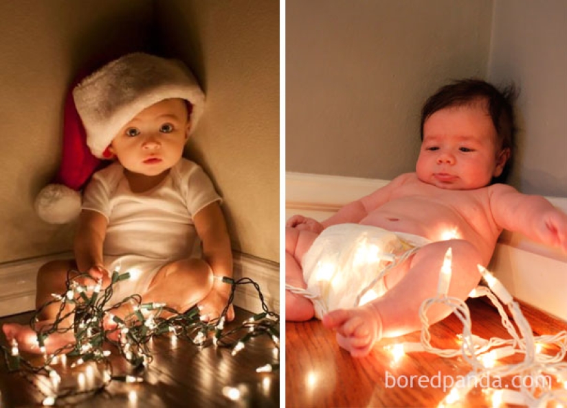 New Year's photo shoot with a child - expectation and reality