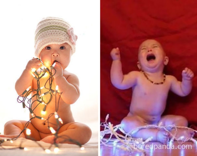 New Year's photo shoot with a child - expectation and reality