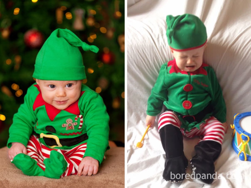 New Year's photo shoot with a child - expectation and reality