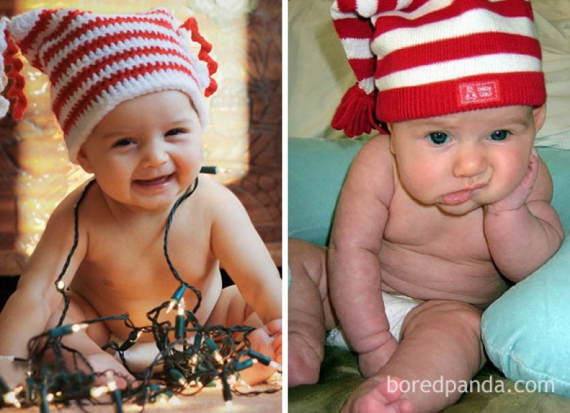 New Year's photo shoot with a child - expectation and reality