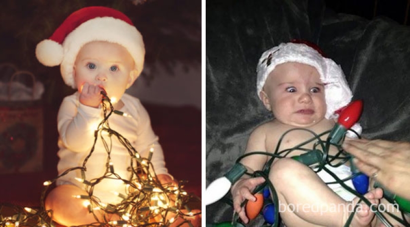 New Year's photo shoot with a child - expectation and reality