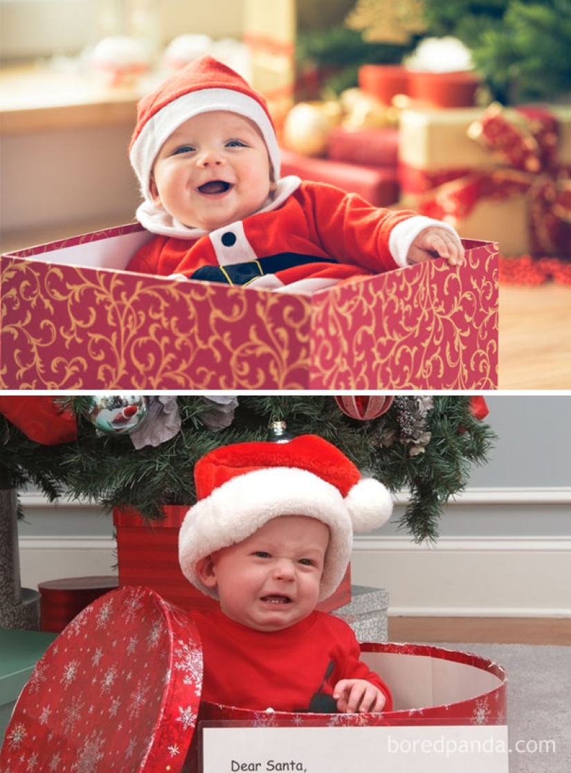 New Year's photo shoot with a child - expectation and reality