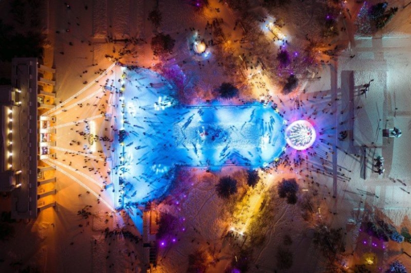 Novosibirsk city skating rink of controversial shape