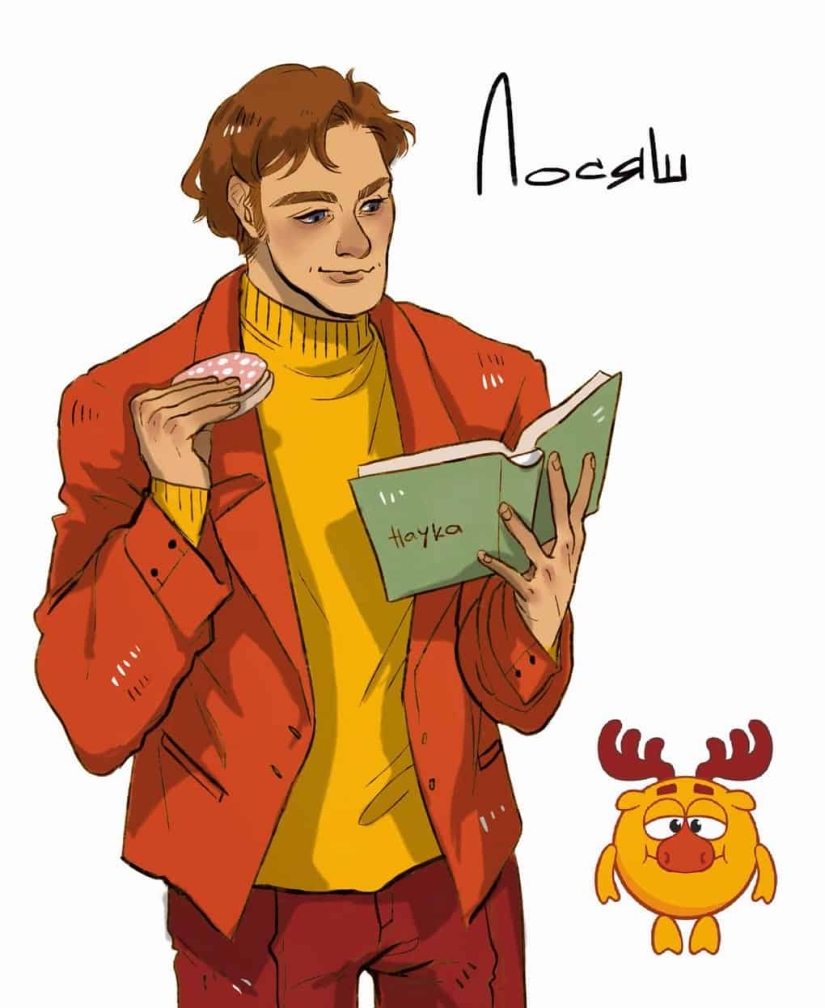 Nyusha sexy y un Cordero de culo fuerte: fantasías sobre el tema de "Smesharikov"