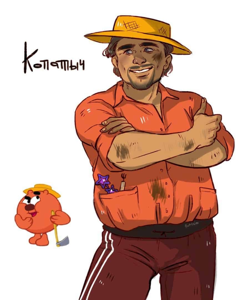 Nyusha sexy y un Cordero de culo fuerte: fantasías sobre el tema de "Smesharikov"