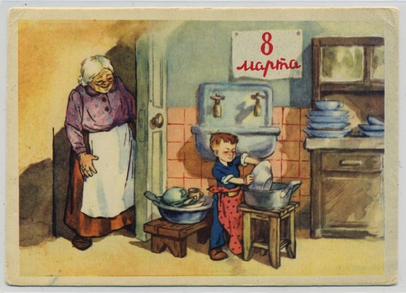 Old postcards for March 8 Old postcards for March 8