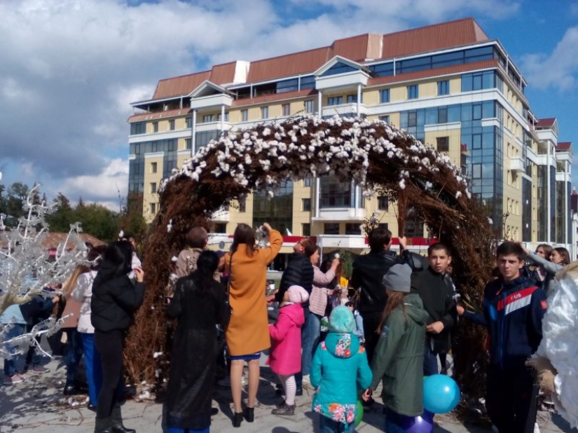 On the Day of the city, residents of Stavropol ate an elephant and gnawed the crown of a tree