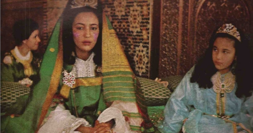 Oriental beauty Princess Lalla nuzha of Morocco and its unusual wedding makeup