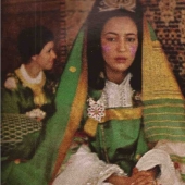 Oriental beauty Princess Lalla nuzha of Morocco and its unusual wedding makeup