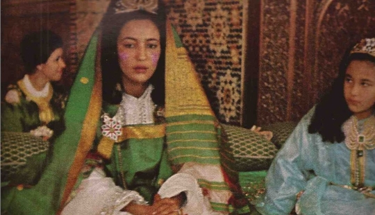 Oriental belleza de la Princesa Lalla nuzha de Marruecos y su inusual boda maquillaje