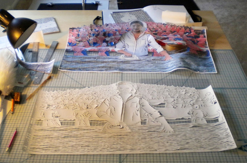 Paintings from a sheet of paper Paintings from a sheet of paper