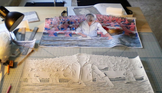 Paintings from a sheet of paper