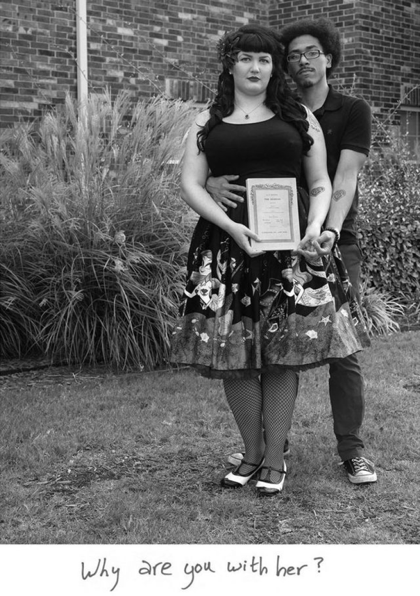 Parejas que están en matrimonios interraciales, y declaraciones maliciosas dirigidas a ellas Parejas que están en matrimonios interraciales, y declaraciones maliciosas dirigidas a ellas