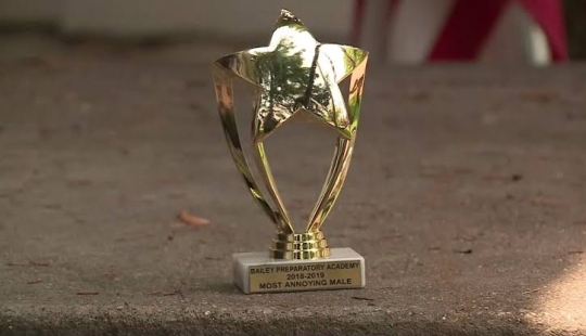 Parents are outraged that their autistic son was given the "Most Annoying Boy" award at school