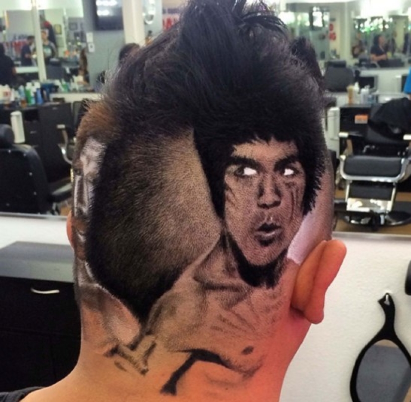 Peluquero crea retratos de celebridades en las cabezas de sus clientes