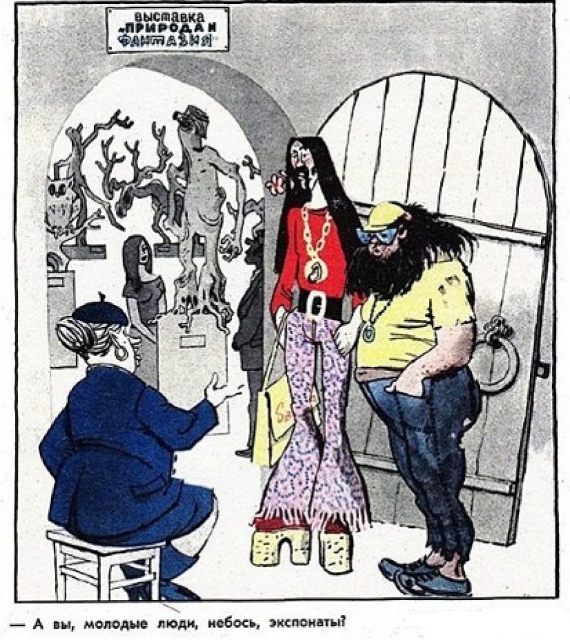 "Petukhippi": cómo las revistas soviéticas se burlaban de los tipos