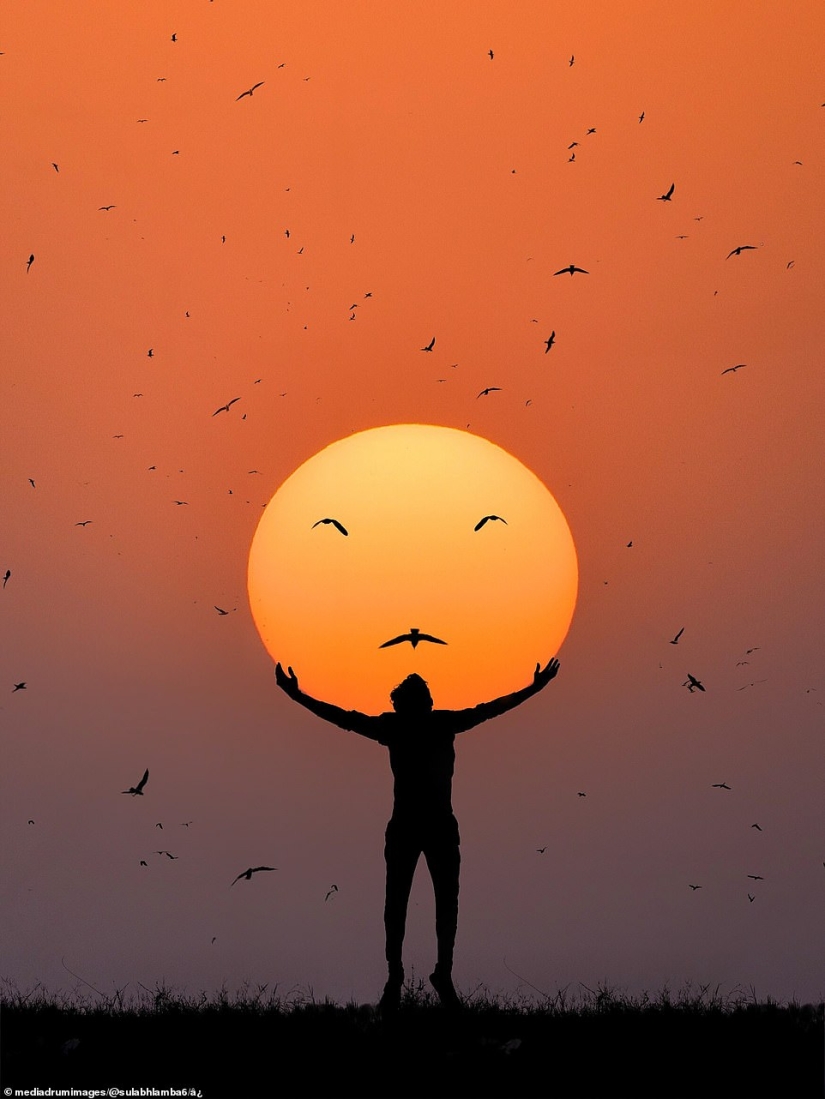 Photographer manipulates the sky to create stunning optical illusion shots