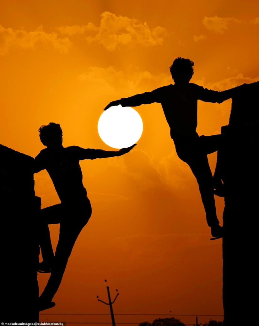 Photographer manipulates the sky to create stunning optical illusion shots