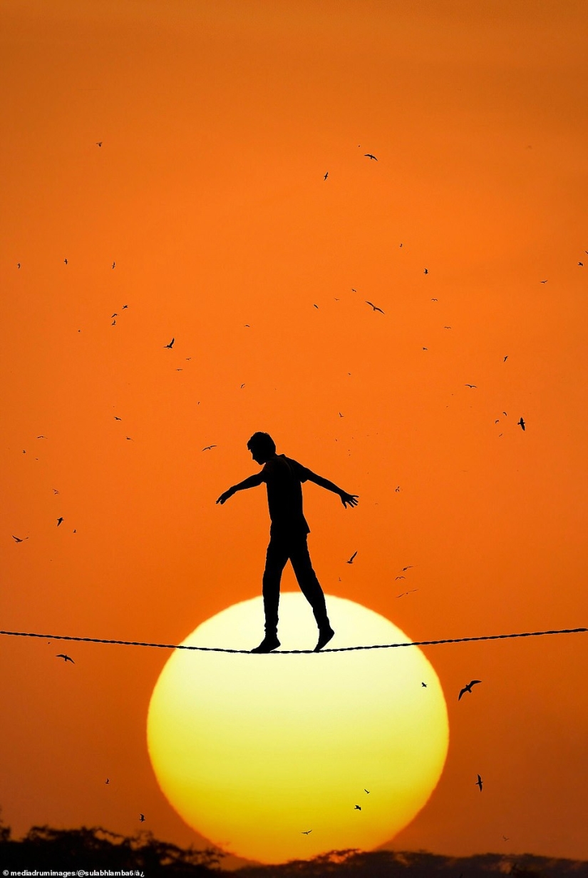 Photographer manipulates the sky to create stunning optical illusion shots