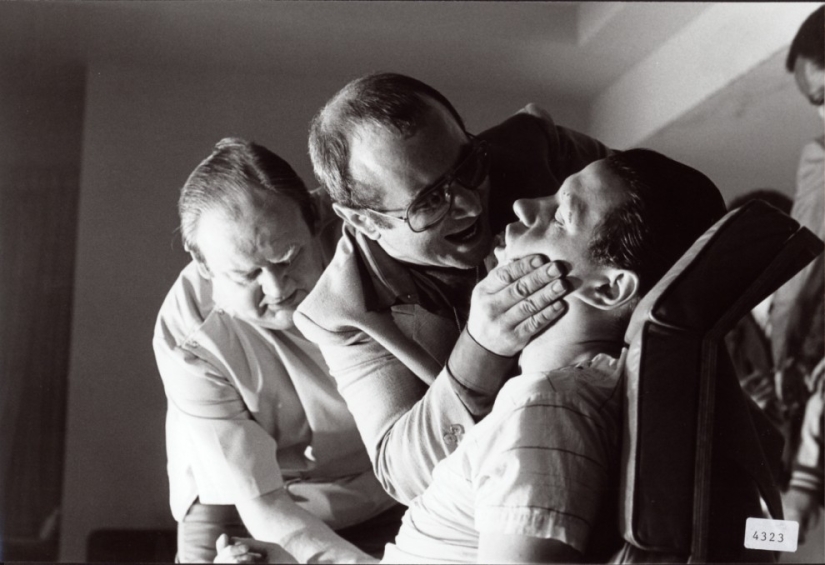 Photos from behind the scenes of the 1982 film Pink Floyd - The Wall