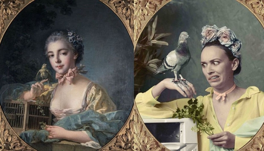 Popular bloggers recreate masterpieces of French art on Instagram