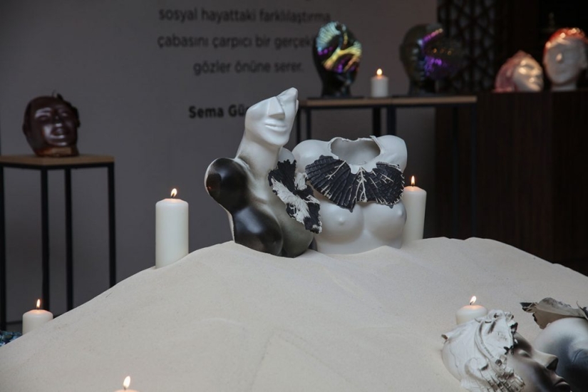 Porcelain Masks Symbolizing Equality Porcelain Masks Symbolizing Equality