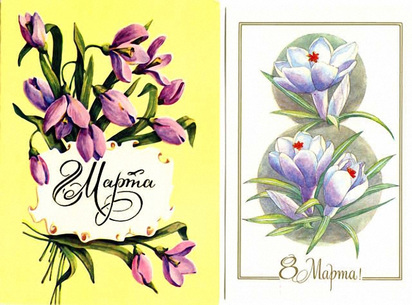 Postales antiguas para el 8 de marzo