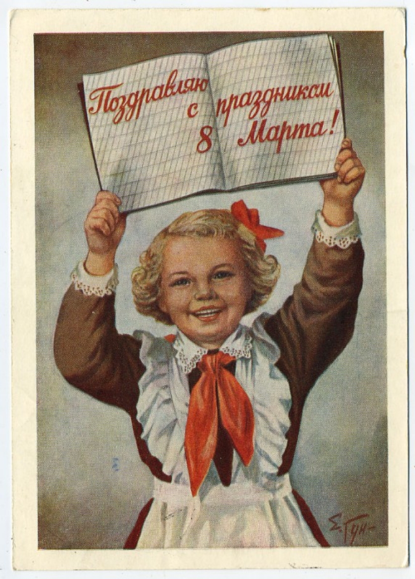 Postales antiguas para el 8 de marzo