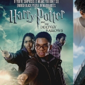 Posters for famous films appeared on the streets of London, where white actors were replaced by dark-skinned ones