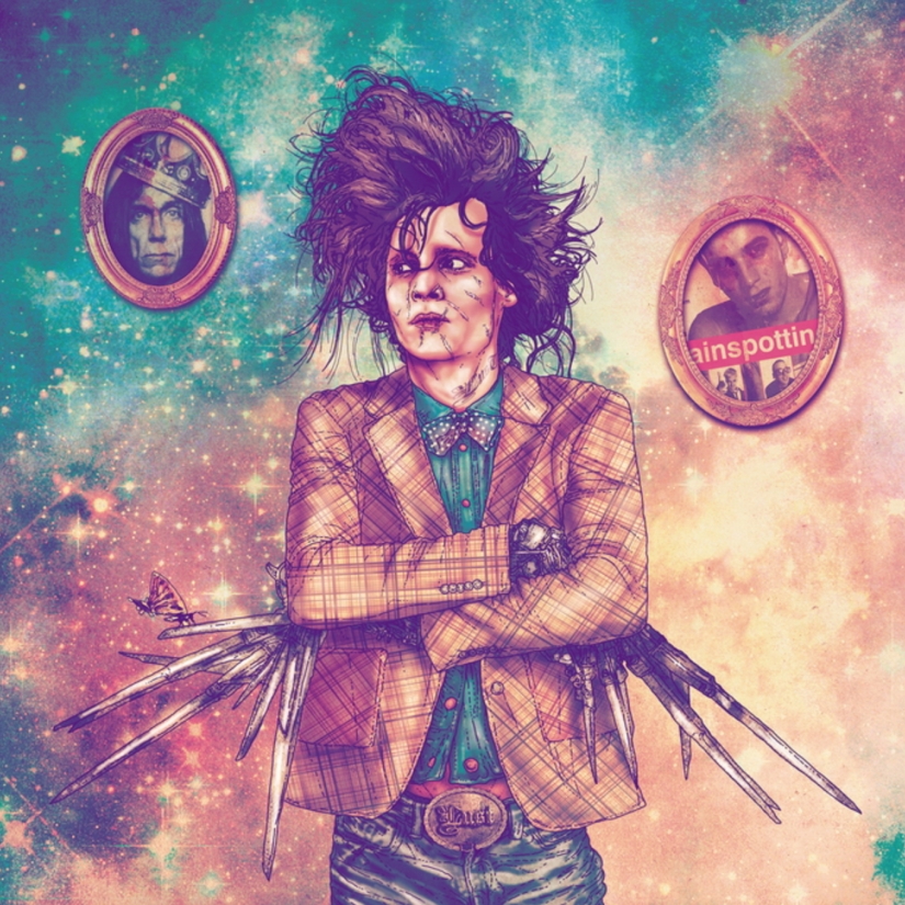 Princess Diana, Salvador Dali and Che Guevara were dressed as hipsters and forced to listen to rock