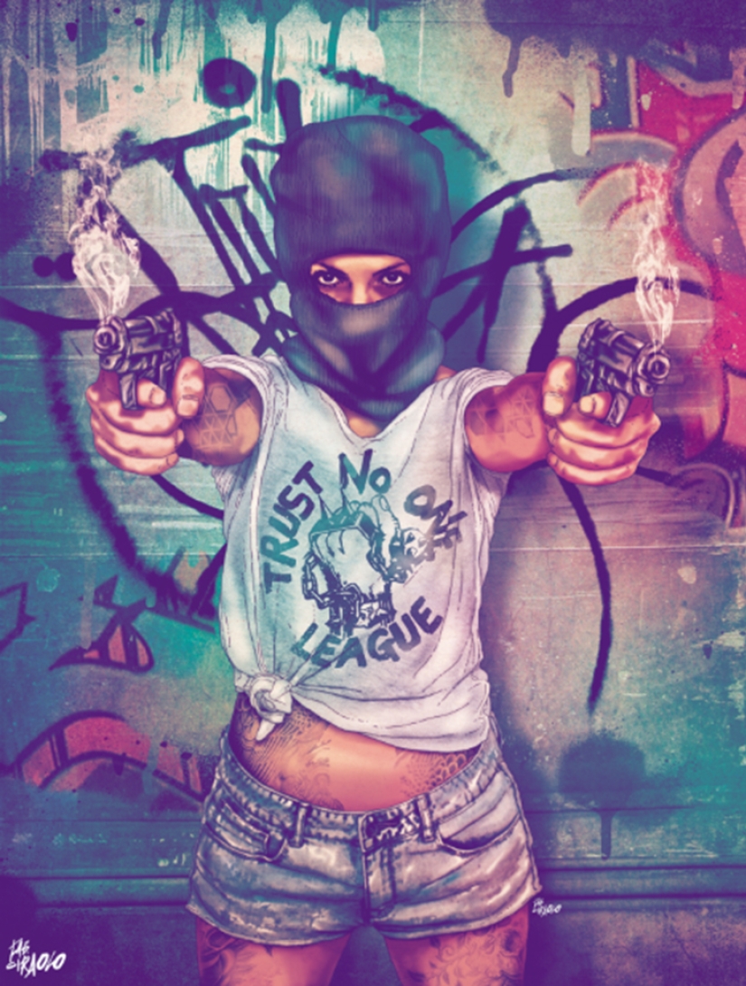 Princess Diana, Salvador Dali and Che Guevara were dressed as hipsters and forced to listen to rock